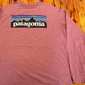 Patagonia M's L/S P-6 Logo Responsibili-Tee Evening Mauve